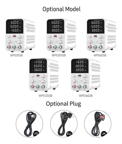. Fonte De Alimentação Ajustável De 30v 5 A Dc Com Usb E