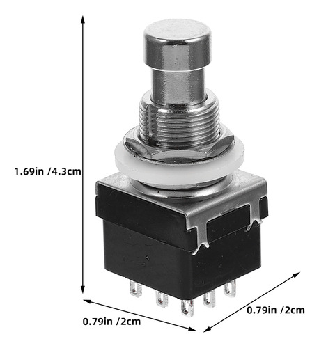 2 Botones De Pedal Footswitch Para Pedal De Efectos De Guita