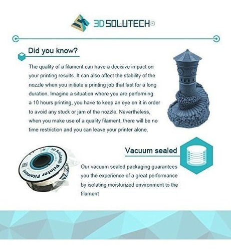 3d Solutech 3dspla175past Filamento Pla Para Impresora