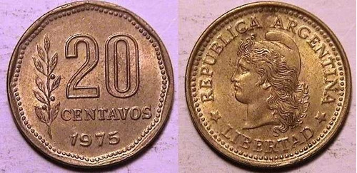 Argentina Moneda 20 Centavos 1975