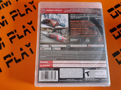Need For Speed: The Run Ps3 (detalles Caja) Físico Dom Play (Usado)