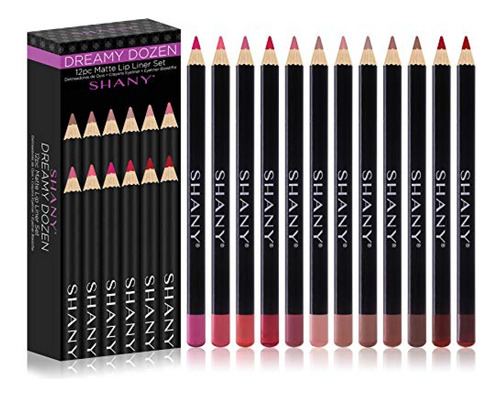 Delineador De Labios  Shany Dreamy Dozen Matte Lip Liner Set