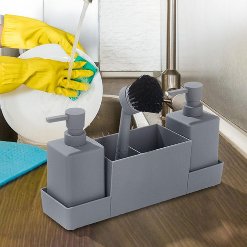 Dispensador De Jabón Líquido Para Manos De Botella Gris