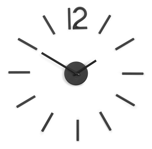 1005400-040 Blink Reloj De Pared Negro - Números Adhes...
