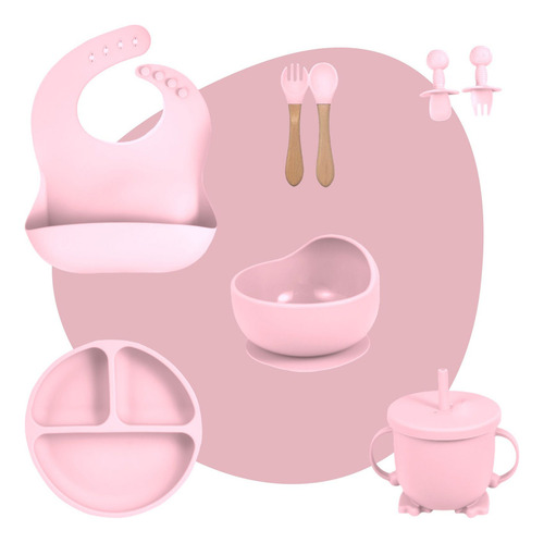 .. Kit De Introducción De Comida Para Bebés De Silicona De 8