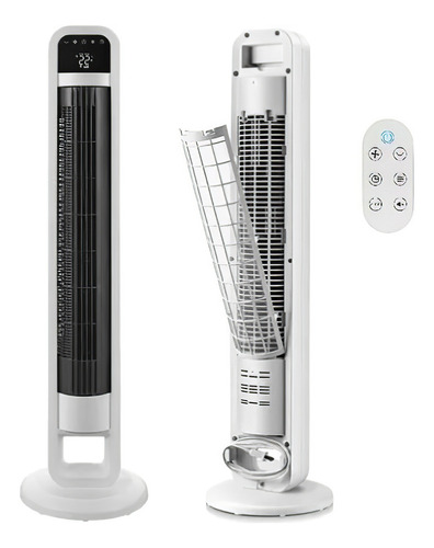 Ventilador Torre Wifi Inteligente 5 Velocidades Omnibreeze 26 Cm 60 Blanco Negro Plástico 1
