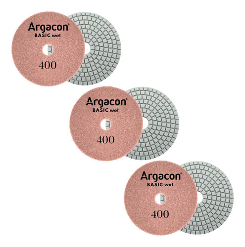 Lixa Diamantada Brilho Dágua Argacon Grão 400 Kit 3 Unidades