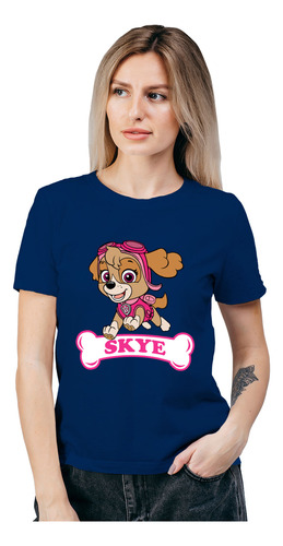 Polera Mujer Paw Patrol Skye Cockapoo Algodon Organico Wiwi