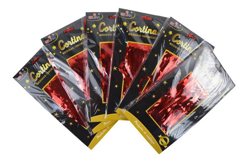 Pack 6 Cortina Guirnalda Metalizada Lisa Deco Fiesta 100x300