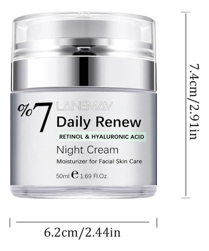 Creme Noturno Com Retinol E Ácido Hialurônico, Creme Facial