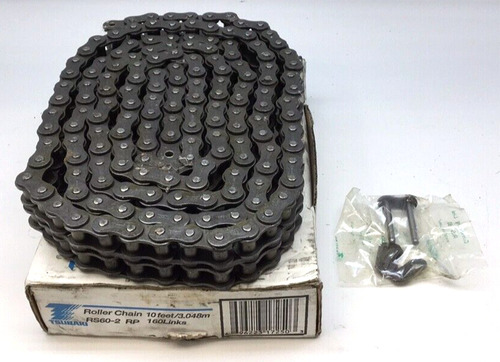 Tsubaki Rs60-2 Rp Roller Chain 10ft 160 Link 2 Strand Rs Ccb
