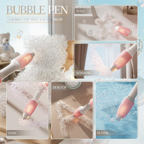 Varita De Burbujas Automática Para Hacer Burbujas, Rosa