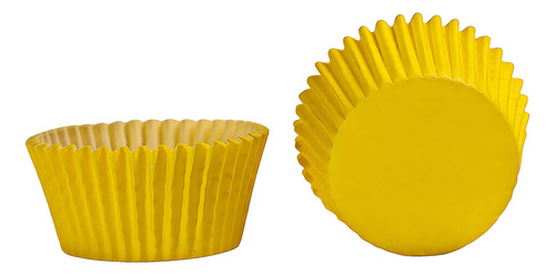 Pirotin Cupcake Nº8 Liso Amarillo Limon X100