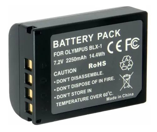 CELLONIC, Batteria per Fotocamera compatibile con Olympus BLN-1, OM-D E-M1, E-M5 Mark II, PEN‑F (7.4V, 1140mAh) 2 Pezzi Doppio caricabatterie