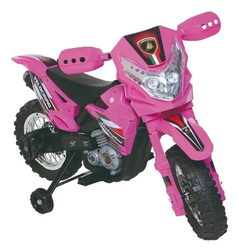 Moto Cross Batería Infantil Lamborghini Luz Sonido Rueditas