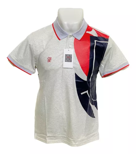 Playera Polo Hombre Carolina Herrera Importada Logo Plastico | Meses sin