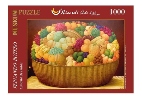 Rompecabezas Fernando Botero Canasta De Frutas 1000 Piezas