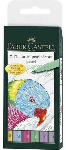 Marcadores Pitt Artist Brush Pastel X 6 Faber Castell