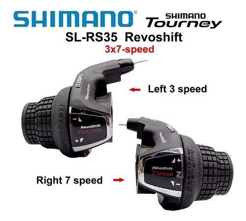 Manillas De Cambio Shimano Grip Shift Rs35 7v P/bicicleta