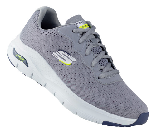 Tenis Skechers Running Hombre Arch Fit 232303 Gris Air Coole