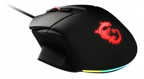 Mouse Msi Clutch Gm20 Elite 6400dpi Led Negro/led-rojo