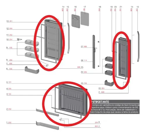 Gaxetas Das Portas Geladeira Electrolux Dm84x Im8s Originais