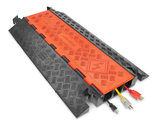 Protector Para Cables Tipo Cubierta - 57mm, Negro - Uline