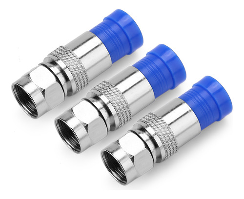 10 Uds Coaxial Rg6 Adaptador De Conector De Compresión
