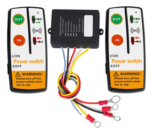 Receptor Y Control Remoto De Cabrestante Eléctrico De 12 V,