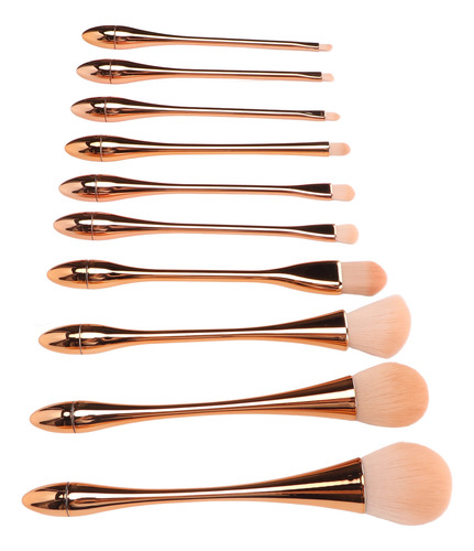 Juego De 10 Brochas De Maquillaje Para Rostro, Profesional,