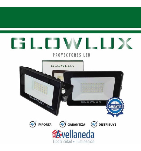 Proyector Reflector Eco Led 50w Luz Cálida - Glowlux - E. A.