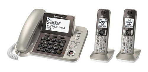 Imagen 3 de 3 de Teléfono fijo Panasonic KX-TGF352 champagne gold