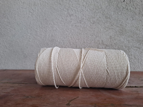 Hilo Algodon Para Tejer Hamaca Artesania Calibre 9 250gramos Narural