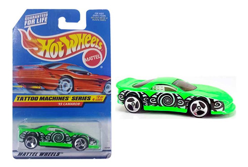 Hot Wheels 93 Camaro Neon Green Tattoo Machines Series 2/4