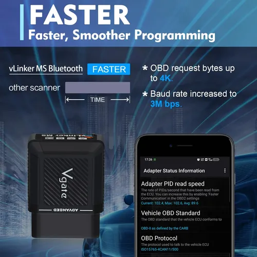 Scanner Automotivo Vgate Vlinker Ms Bluetooth Obd2 | Parcelamento