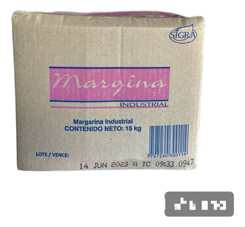 Margarina Industrial Margina X 15 Kg - Kg a $14880