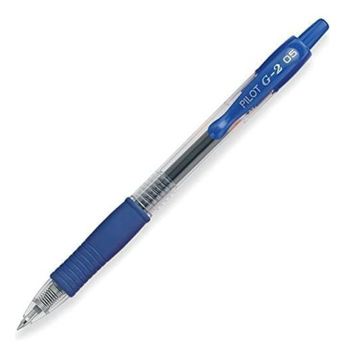 Pilot G2 Bolígrafos Retráctiles De Gel, Extra Finos, 05 Pt, Negro-azul