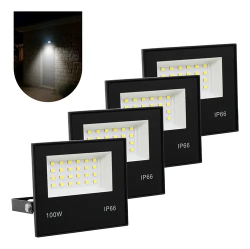 Kit 4 Refletor Led 100w