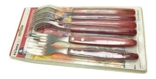 6 Tenedores Tenedor Parrilla Mango Madera Eurochef 1977 Xavi