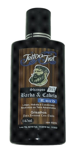 Imagem 2 de 3 de Kit Shampoo + Loção Balm Cremosa De Barba 140ml (grisalhos)