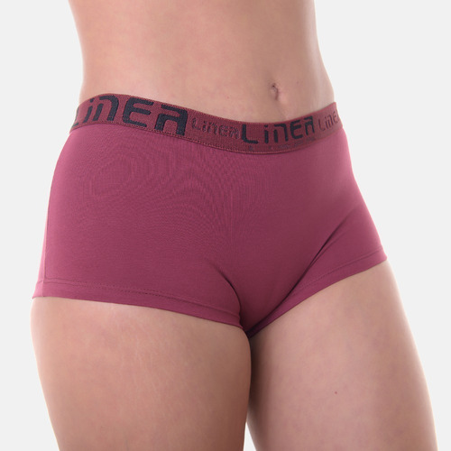 Imagem 5 de 7 de Kit 6 Calcinhas Algodão Boxer Feminina Cós Largo Luxo
