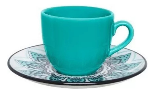 Taza Con Plato De Te Diseño Mandalas