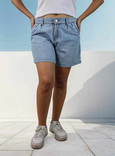 Short Jean Clásico Corto Mujer