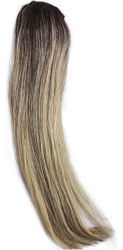 Rabo De Cavalo Cabelo Humano Loiro Mechado 50g 60cm 