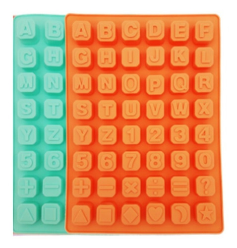 Molde Silicona Letras, Números Y Símbolos 2x2 Cm 24x18 Cm