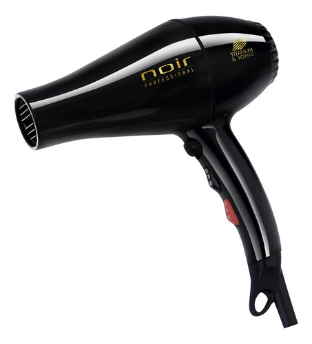 Secadora De Pelo Noir Professional Titanio De Color Negro