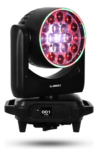 Fly Case Moving Mac Aura Borda Led 19x15w Rgbw Cmy Beam Wash