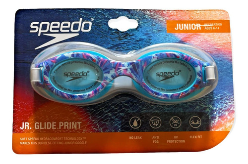 Speedo Junior Jr. Estampado Deslizante Azul Rosa Celeste
