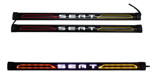 Par Luces Led Interiores Seatautos Autos Rojo Amarillo