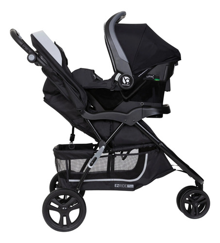Cochecito Ez Ride Plus Baby Trend Travel System Color Carbon Black Chasis Negro